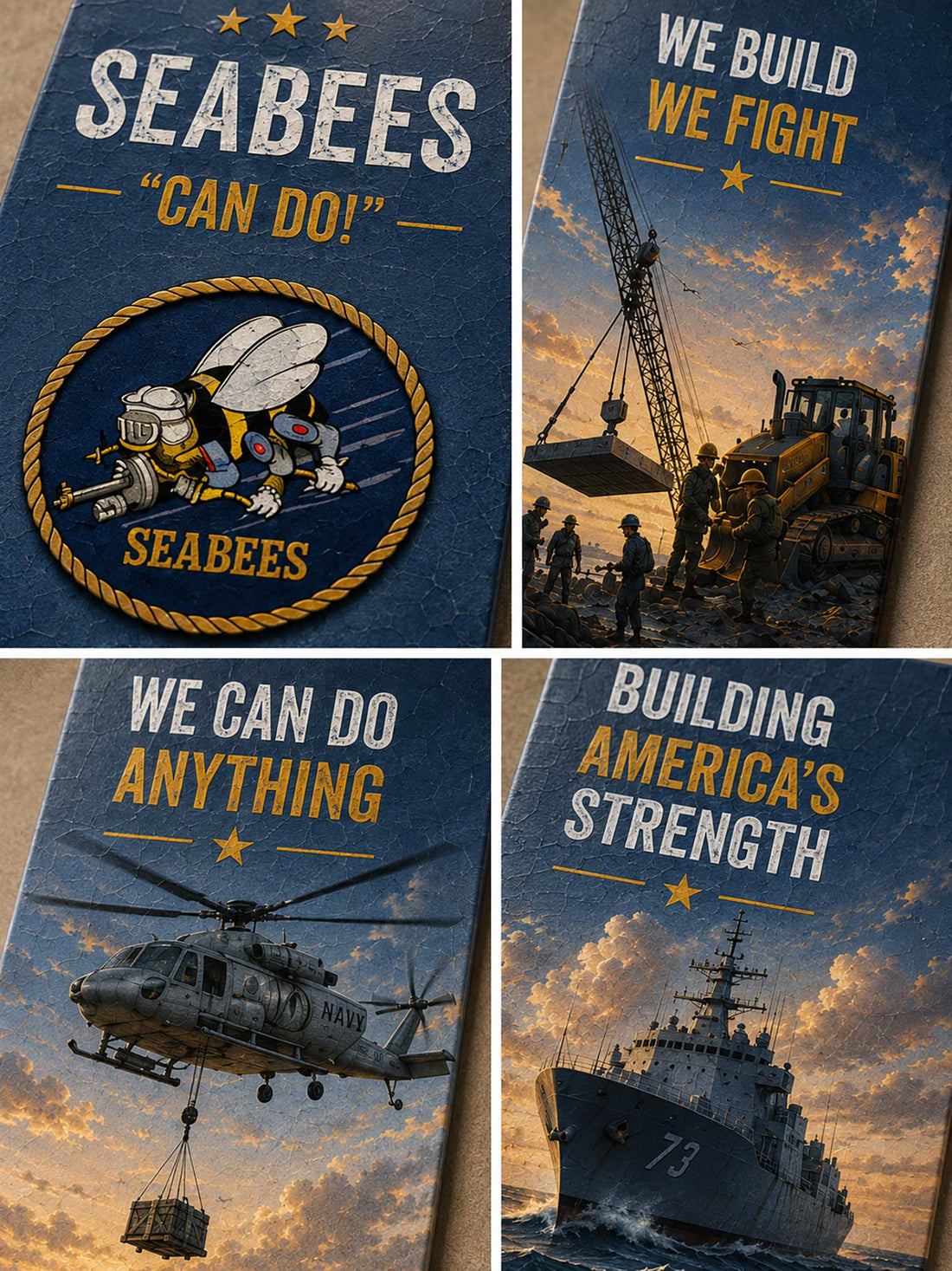 A 5-panel canvas wall art set depicting U.S.
