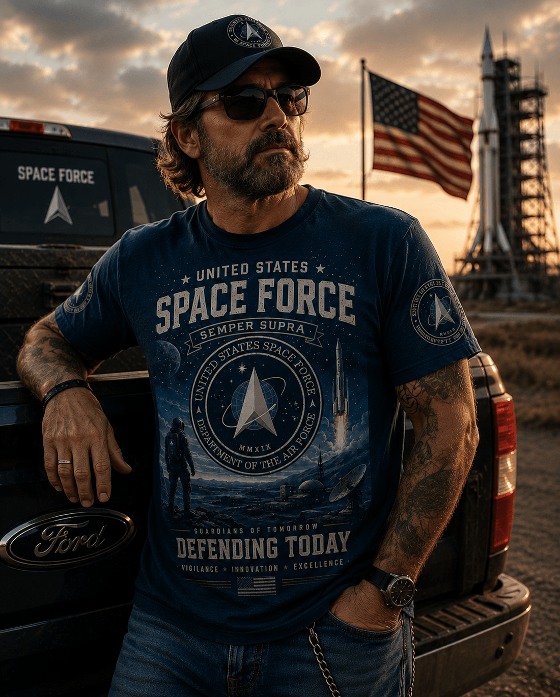 Space Force Patriot Graphic T-shirt