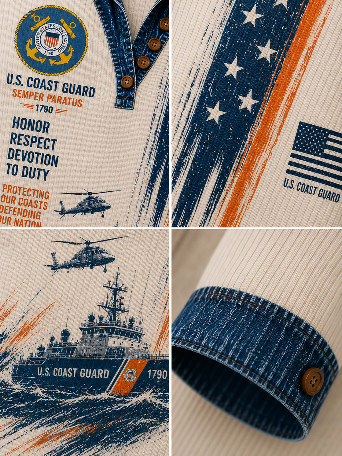 Close-up collage of a U.S.