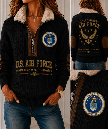 United States Air Force Honor Fur Collar Sweatshirt