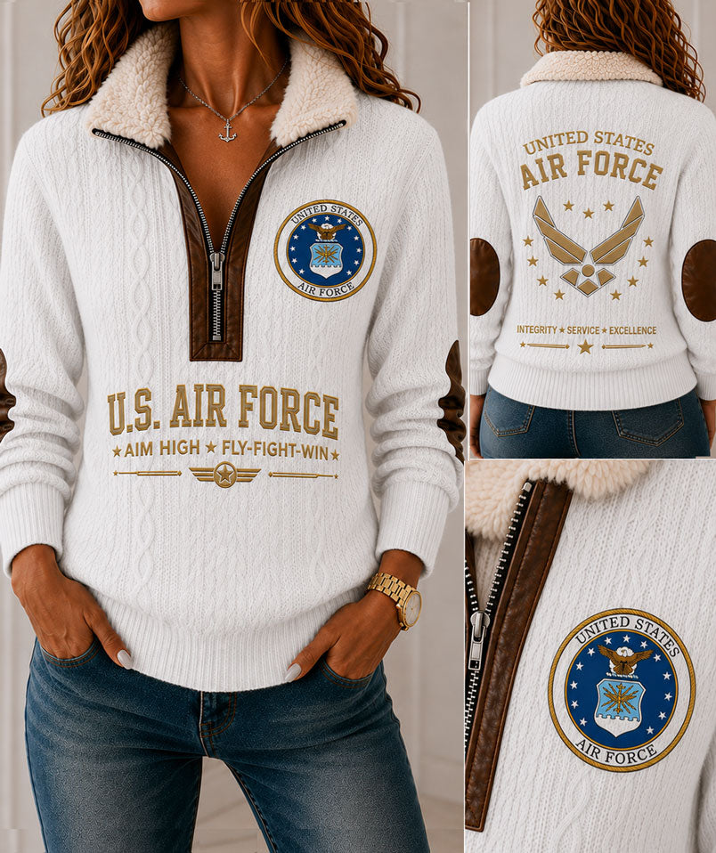 United States Air Force Honor Fur Collar Sweatshirt