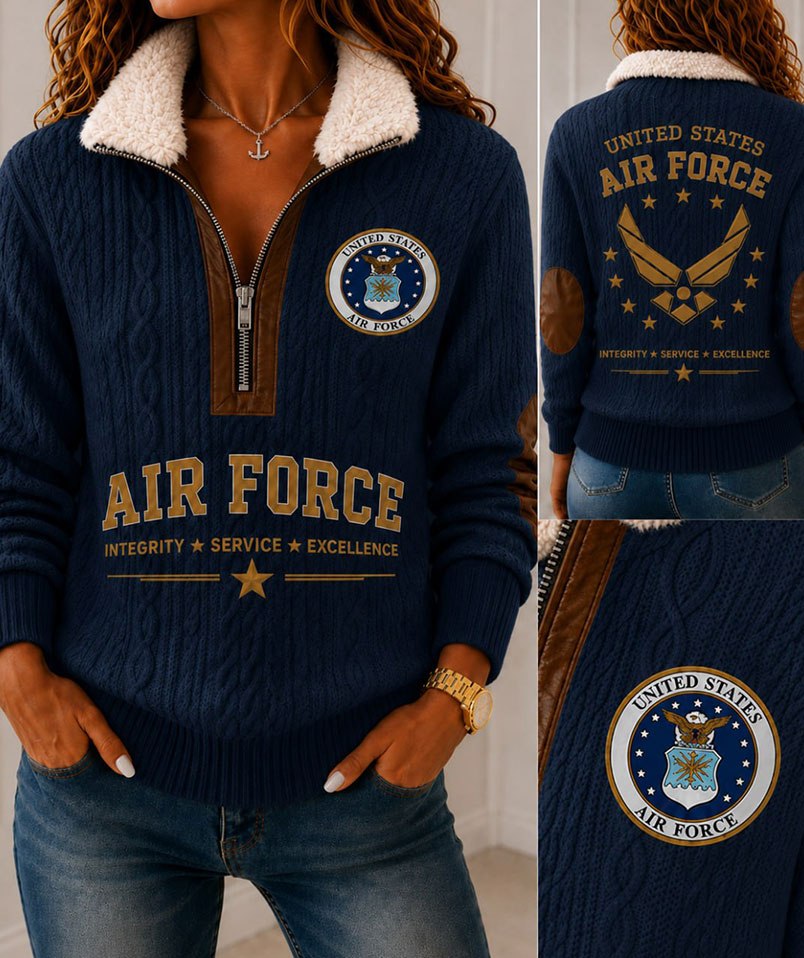 United States Air Force Honor Fur Collar Sweatshirt