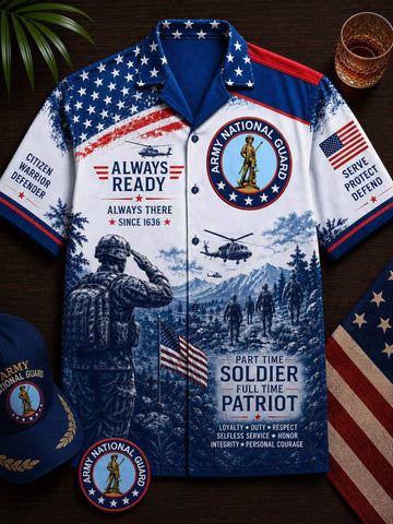 Army National Guard Patriot Hawaiian Shirt