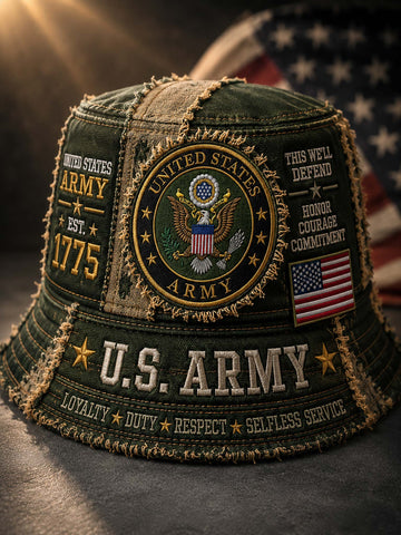 United States Army Vintage Denim Bucket Hat