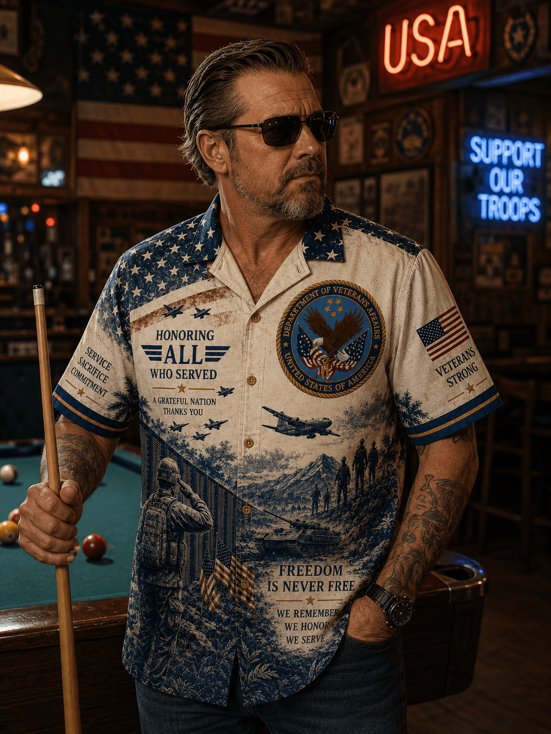 Veteran Patriot Hawaiian Shirt