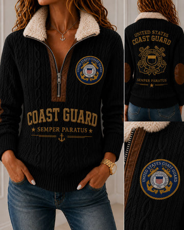 United States Coast Guard Honor Fur Collar Sweatshirt