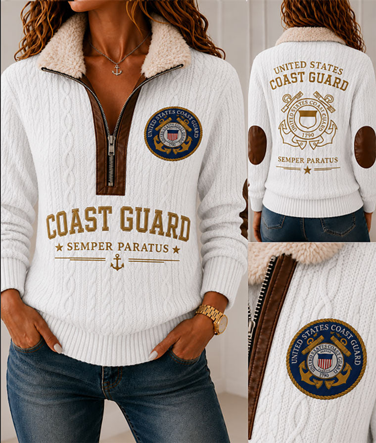 United States Coast Guard Honor Fur Collar Sweatshirt