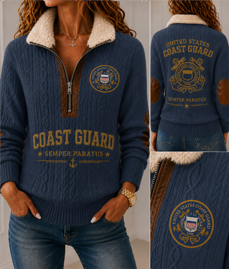 United States Coast Guard Honor Fur Collar Sweatshirt