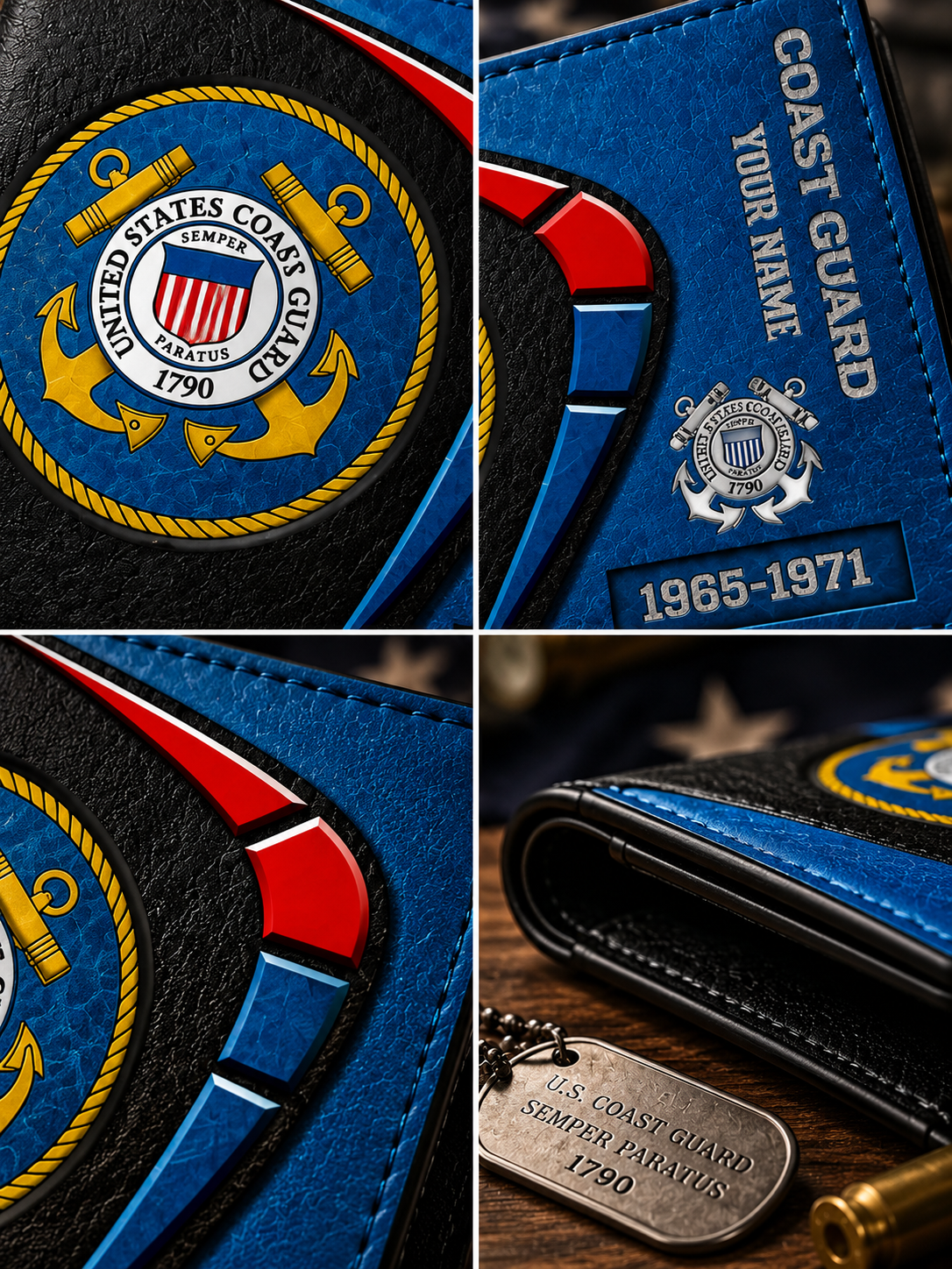 A black and blue U.S.