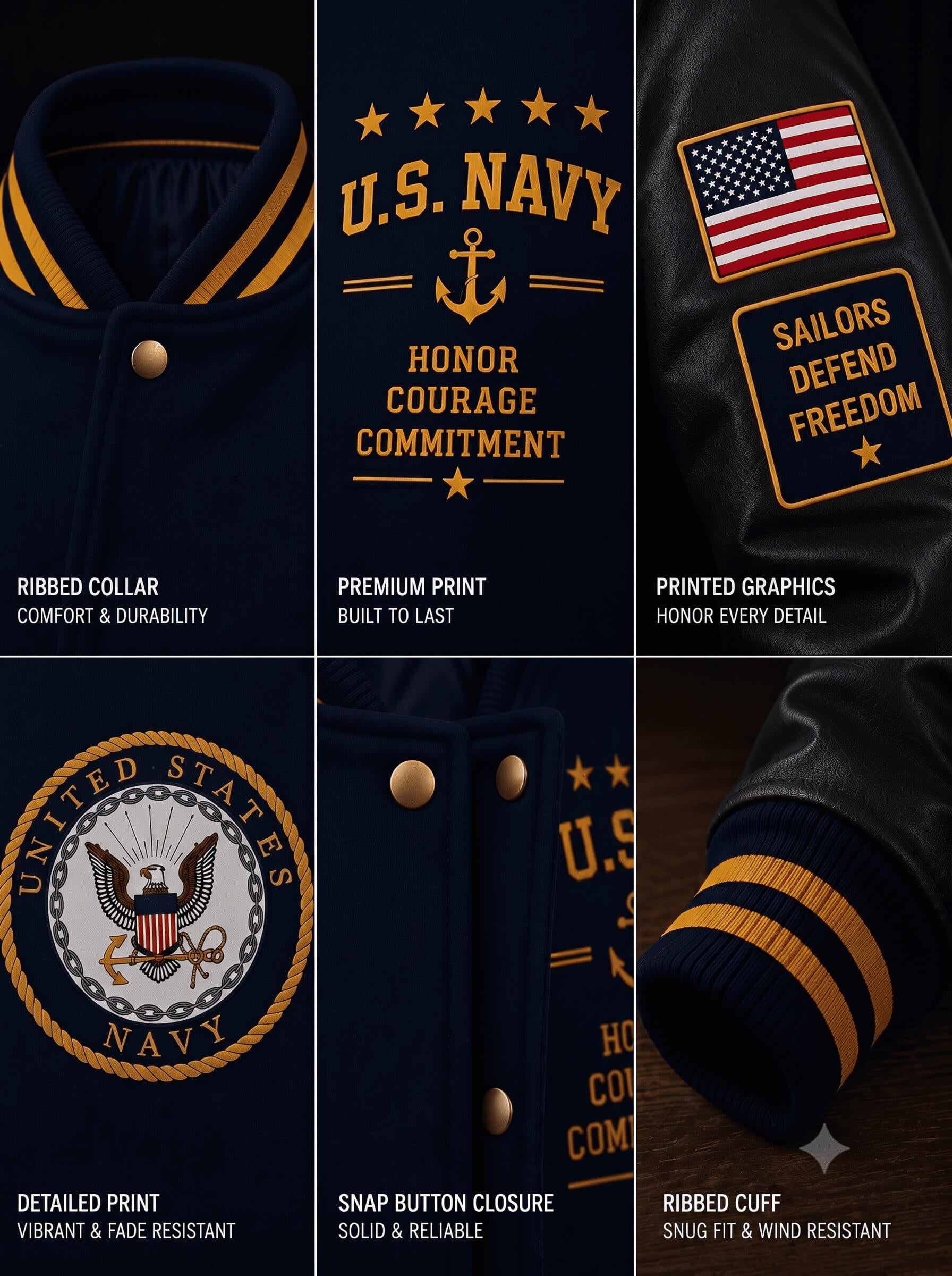 United States Navy Honor Varsity Jacket