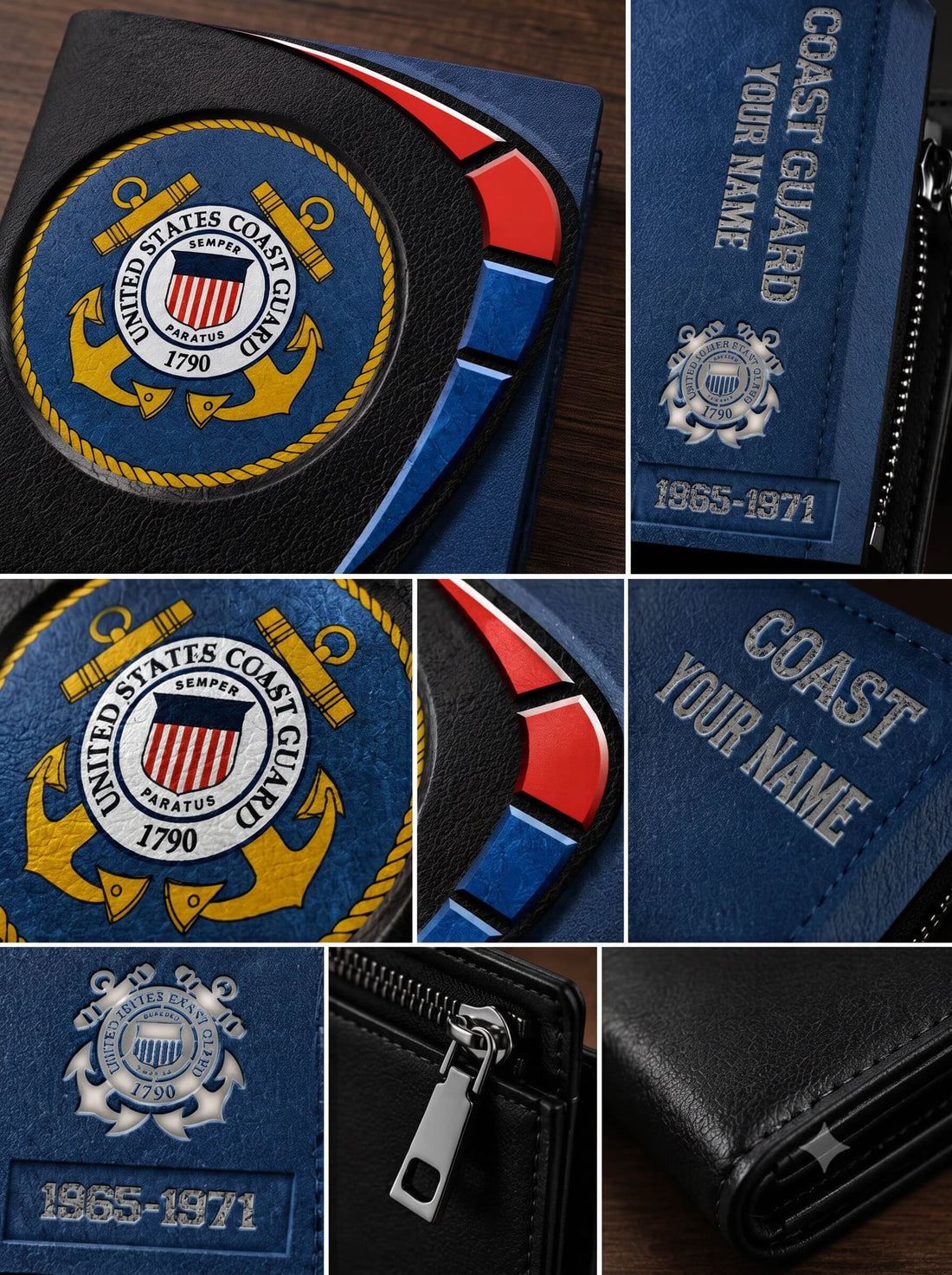 United States Coast Guard The Honor Stripe Custom Wallet