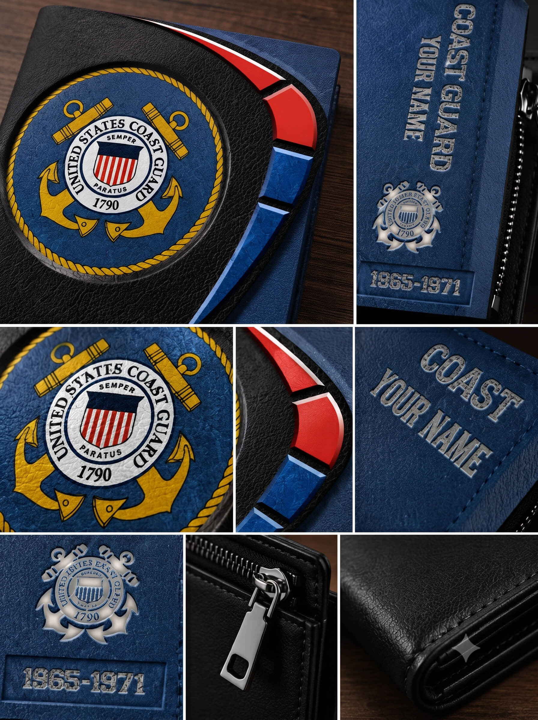 United States Coast Guard The Honor Stripe Custom Wallet