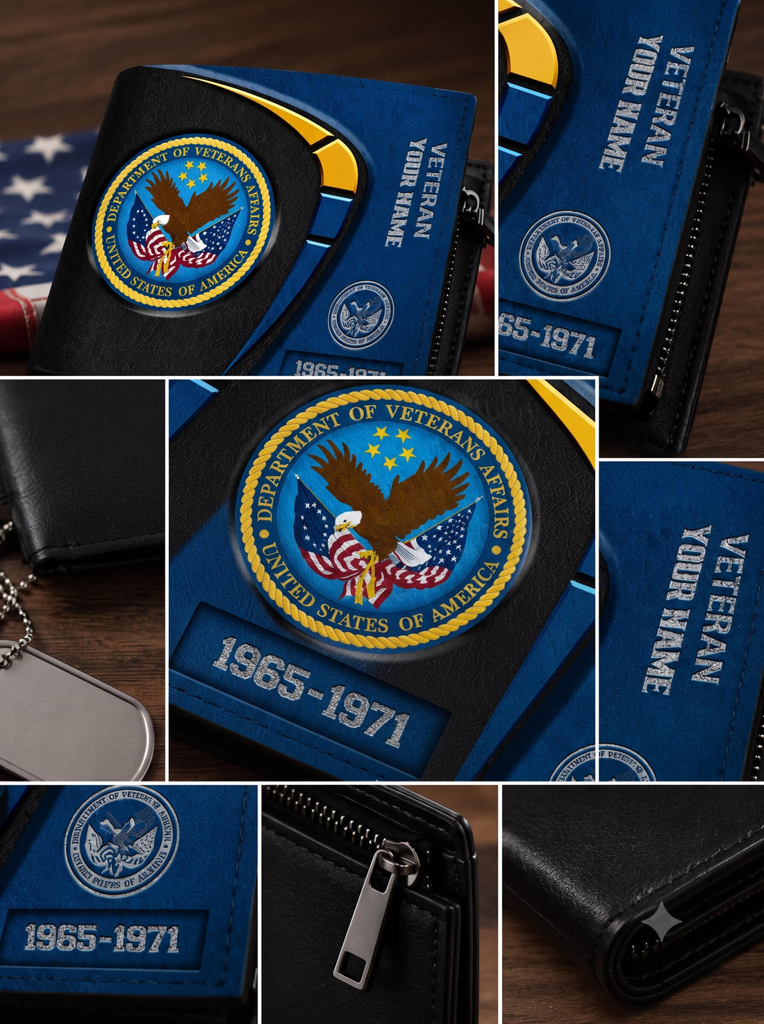 Veteran The Honor Stripe Custom Wallet