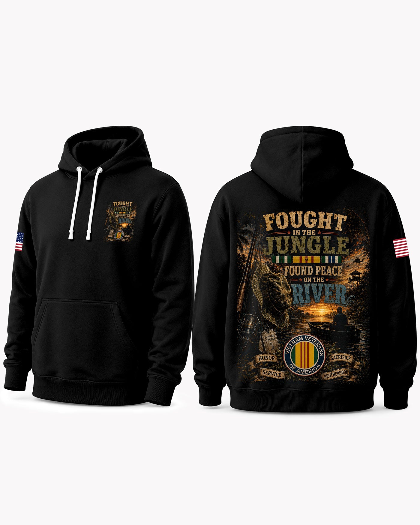 Vietnam Veteran Fishing Therapy & Peace T-shirt