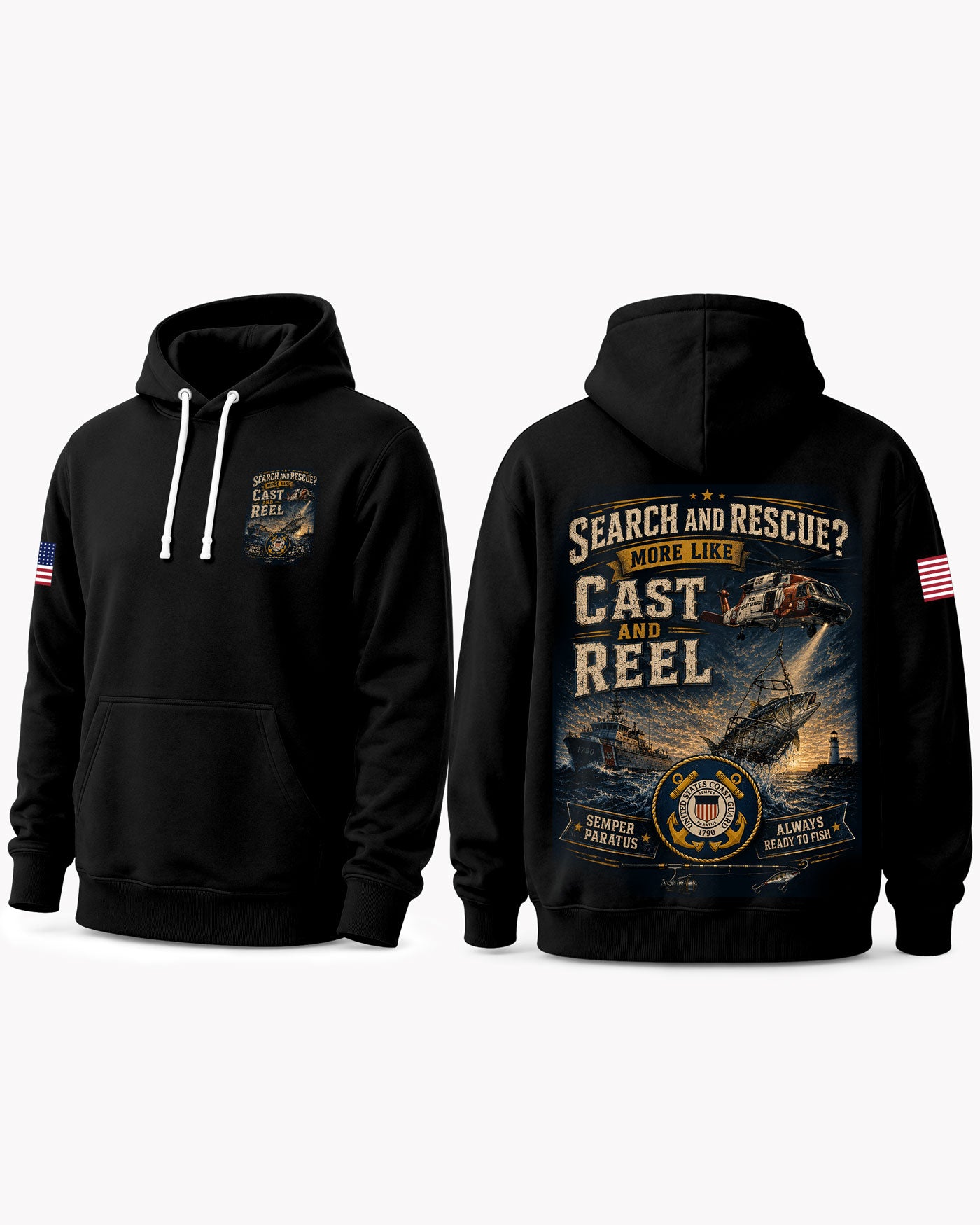 United States Coast Guard Fishing Humorous T-shirt