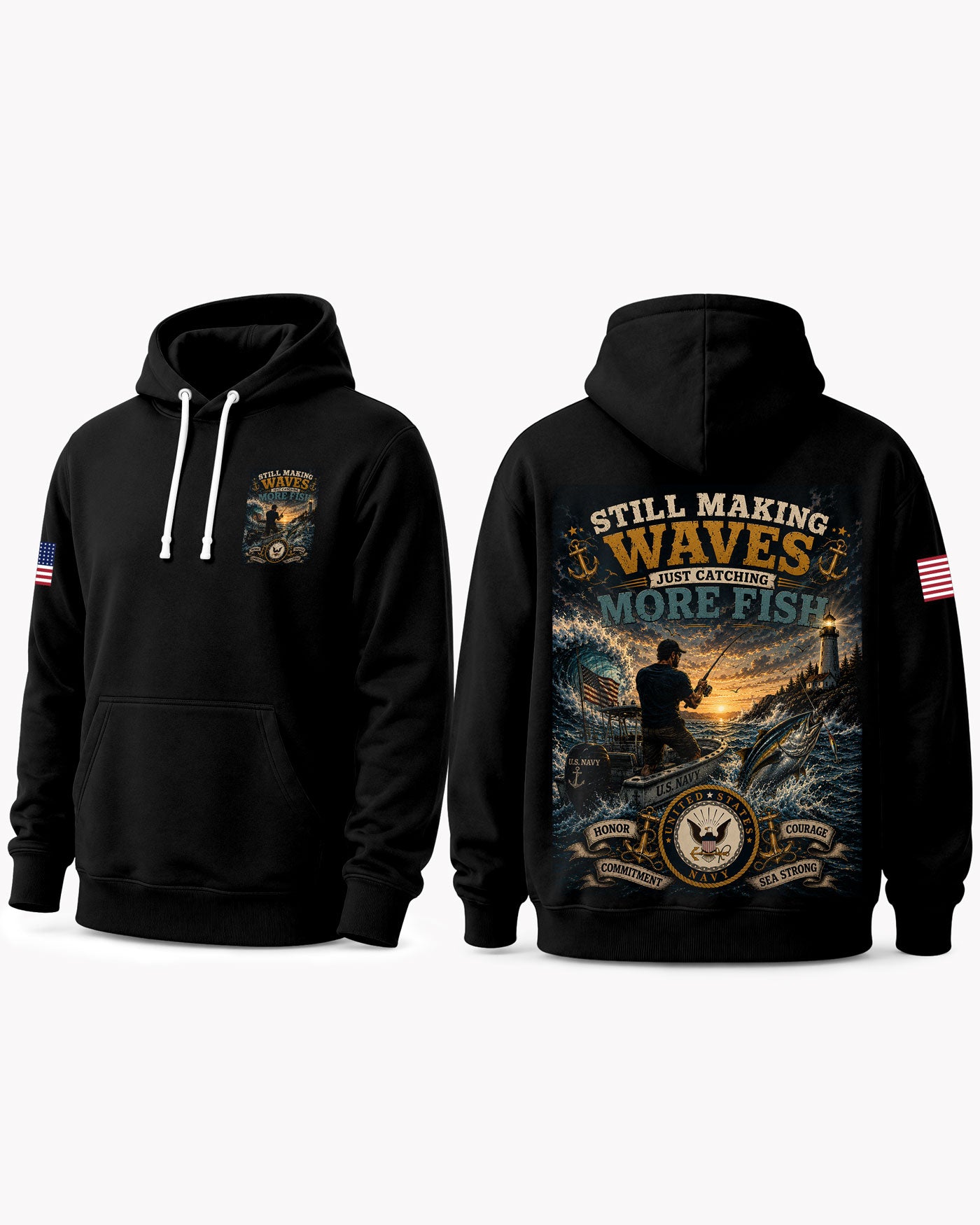 United States Navy Fishing Humorous T-shirt