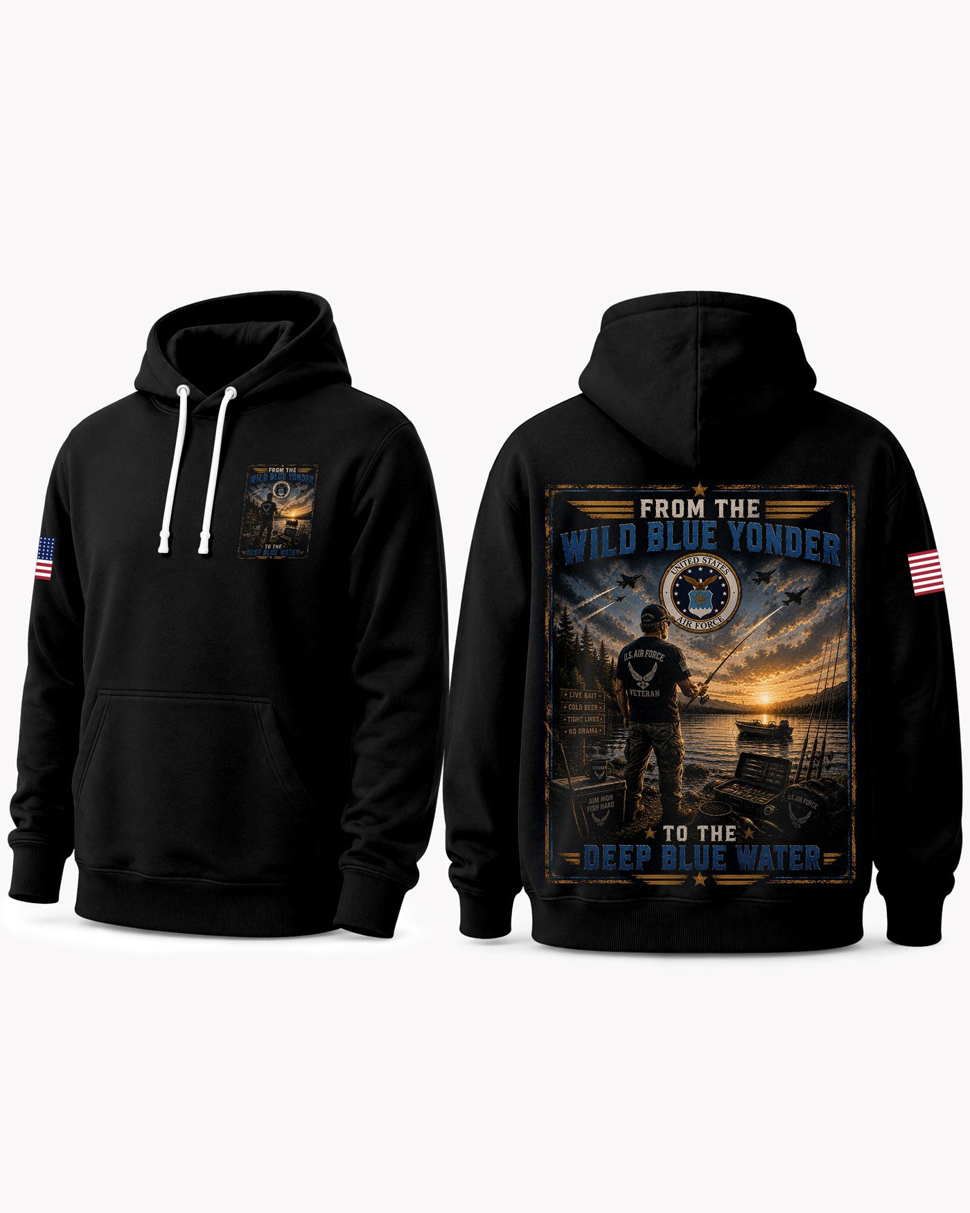 United States Air Force Fishing Therapy & Peace T-shirt