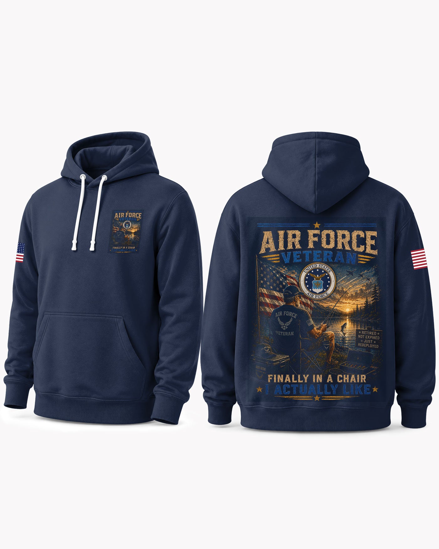 United States Air Force Fishing Humorous T-shirt