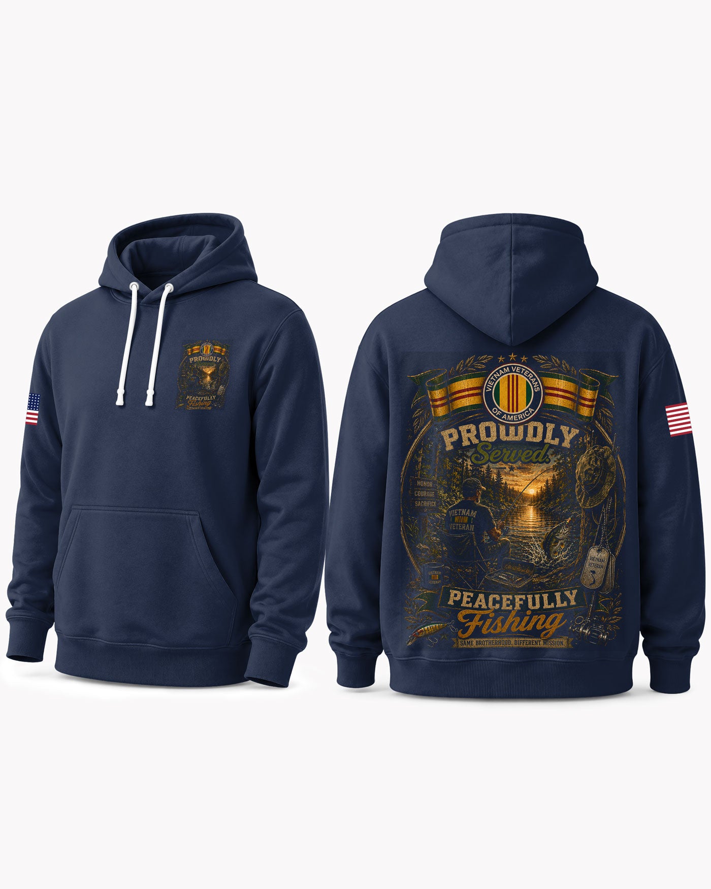 Vietnam Veteran Fishing Humorous T-shirt