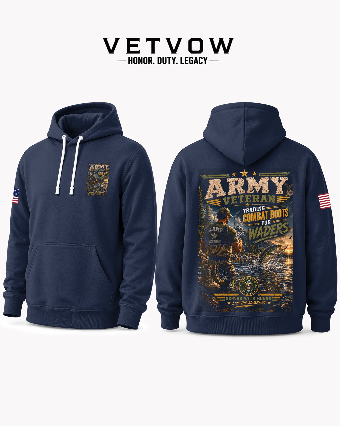 United States Army Fishing Humorous T-shirt