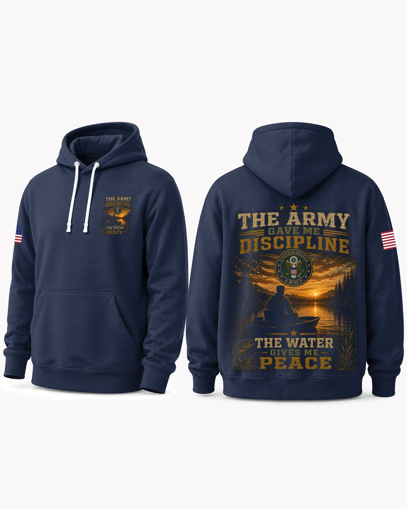 United States Army Fishing Therapy & Peace T-shirt