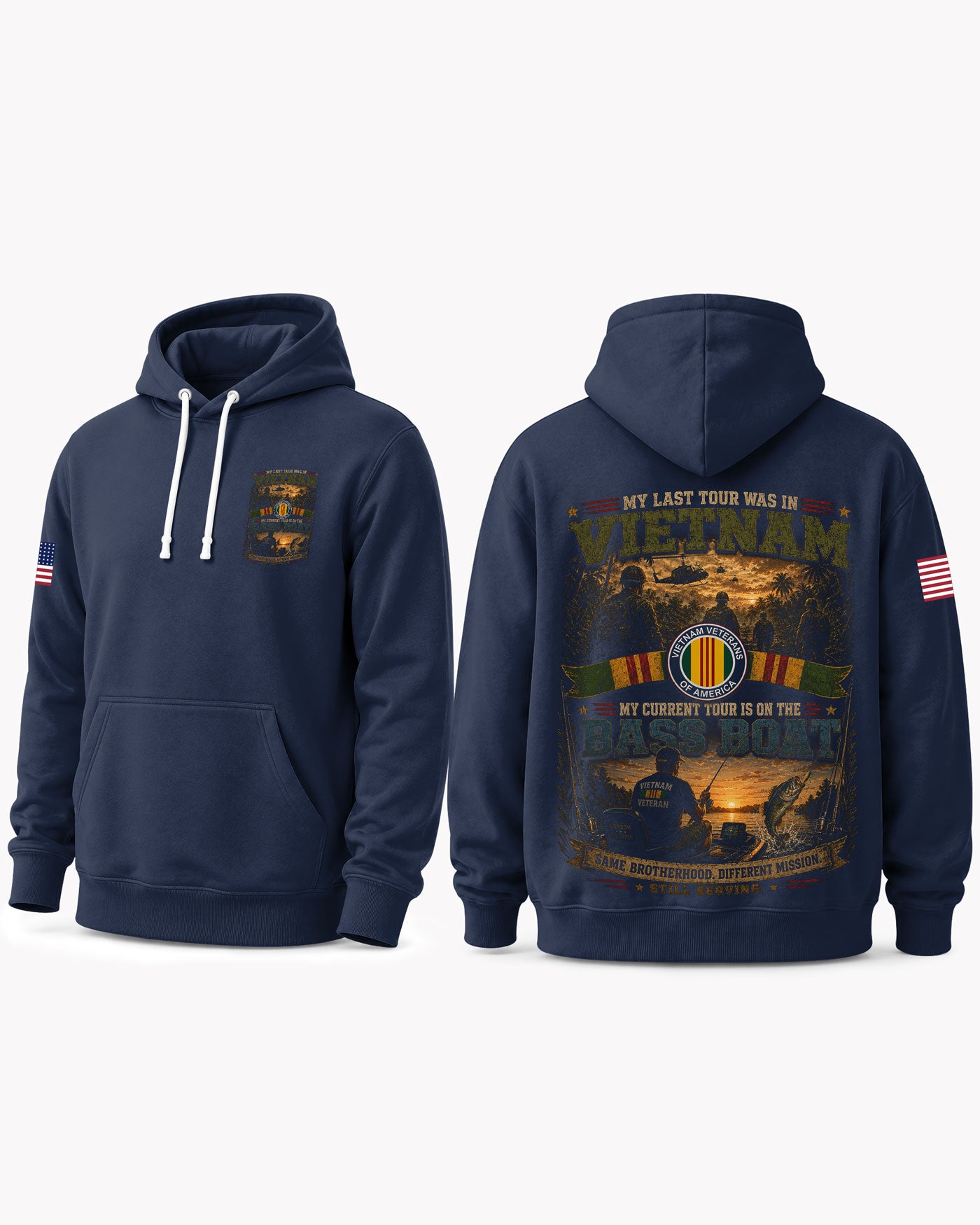 Vietnam Veteran Fishing New Mission T-shirt