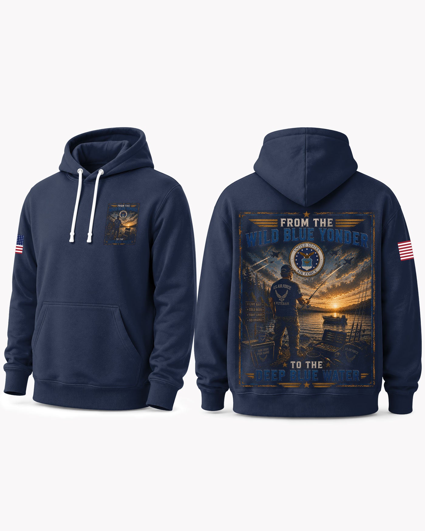 United States Air Force Fishing Therapy & Peace T-shirt