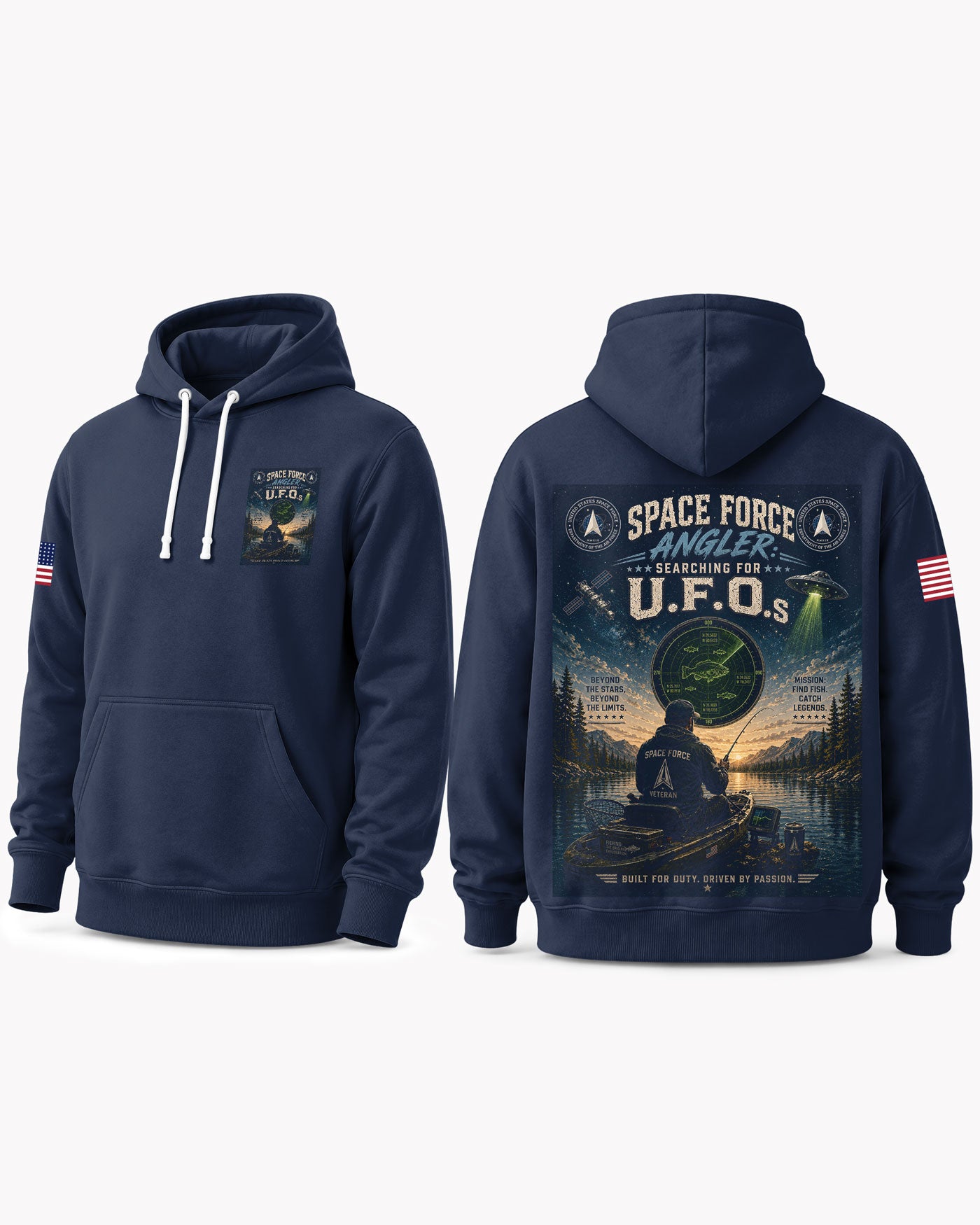 Space Force Fishing Humorous T-shirt