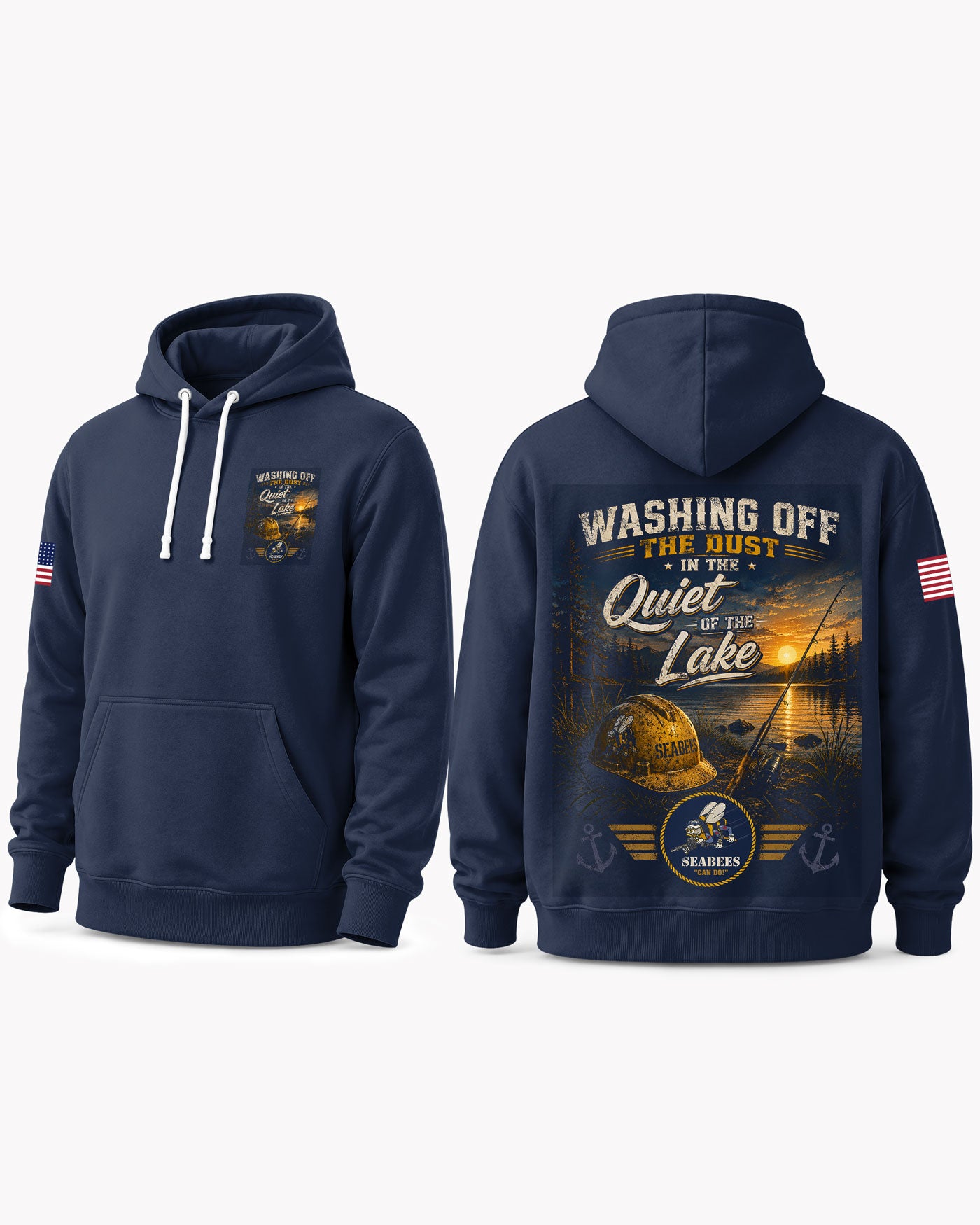 Seabees Fishing Therapy & Peace T-shirt