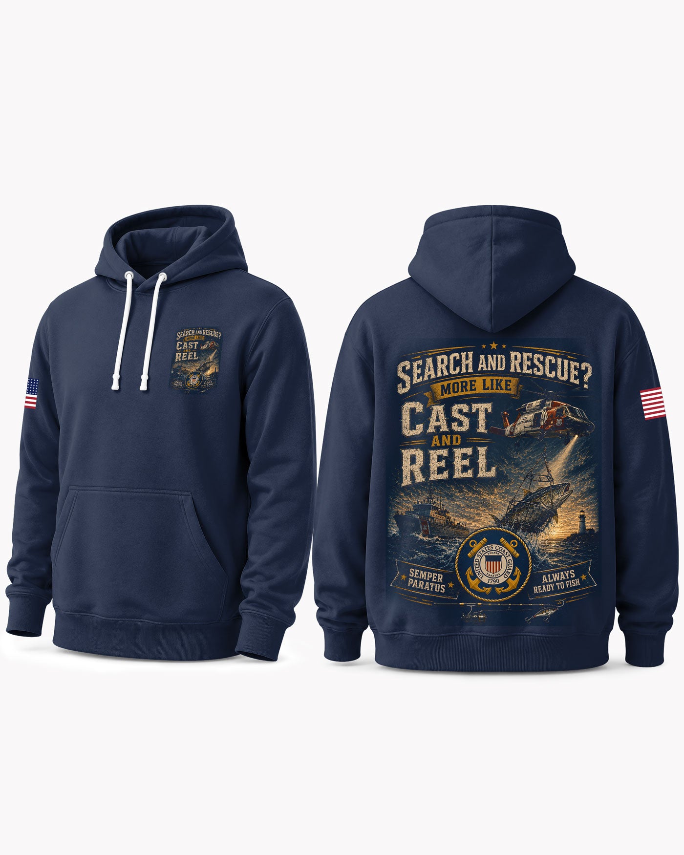 United States Coast Guard Fishing Humorous T-shirt