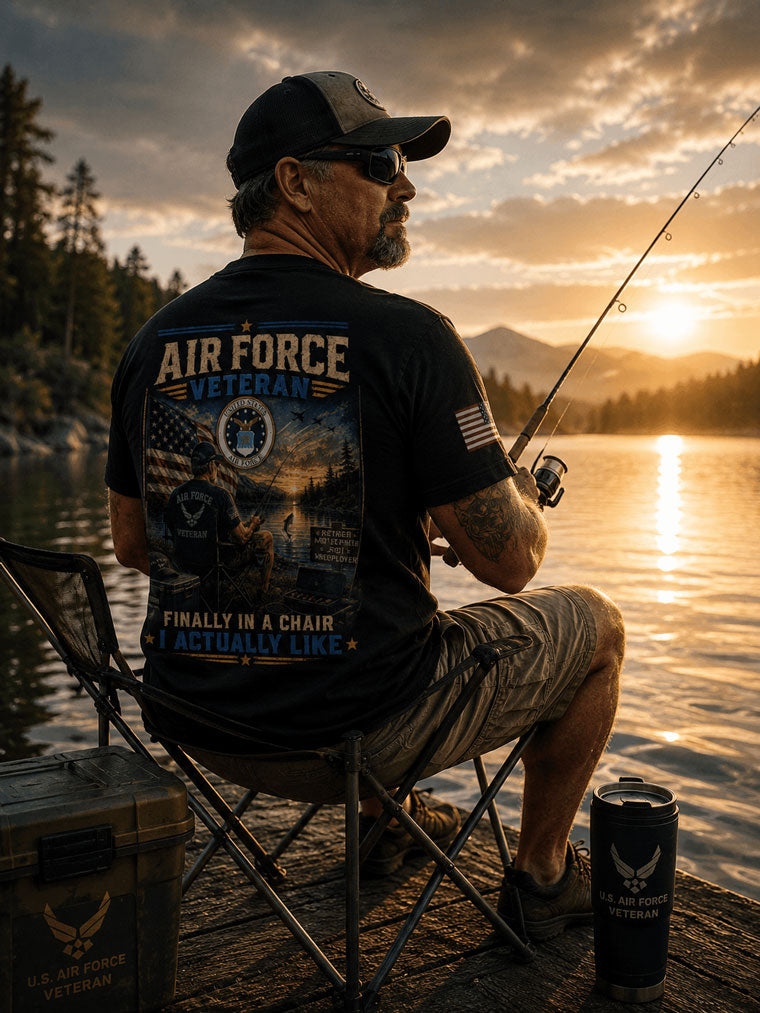 United States Air Force Fishing Humorous T-shirt
