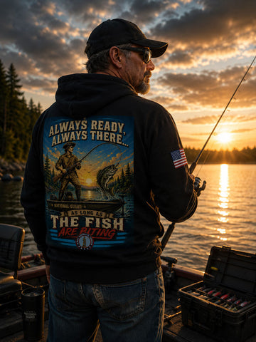 Army National Guard Fishing Humorous T-shirt