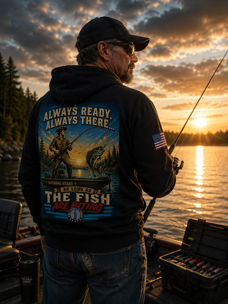 Army National Guard Fishing Humorous T-shirt