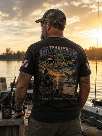 Army National Guard Fishing Therapy & Peace T-shirt