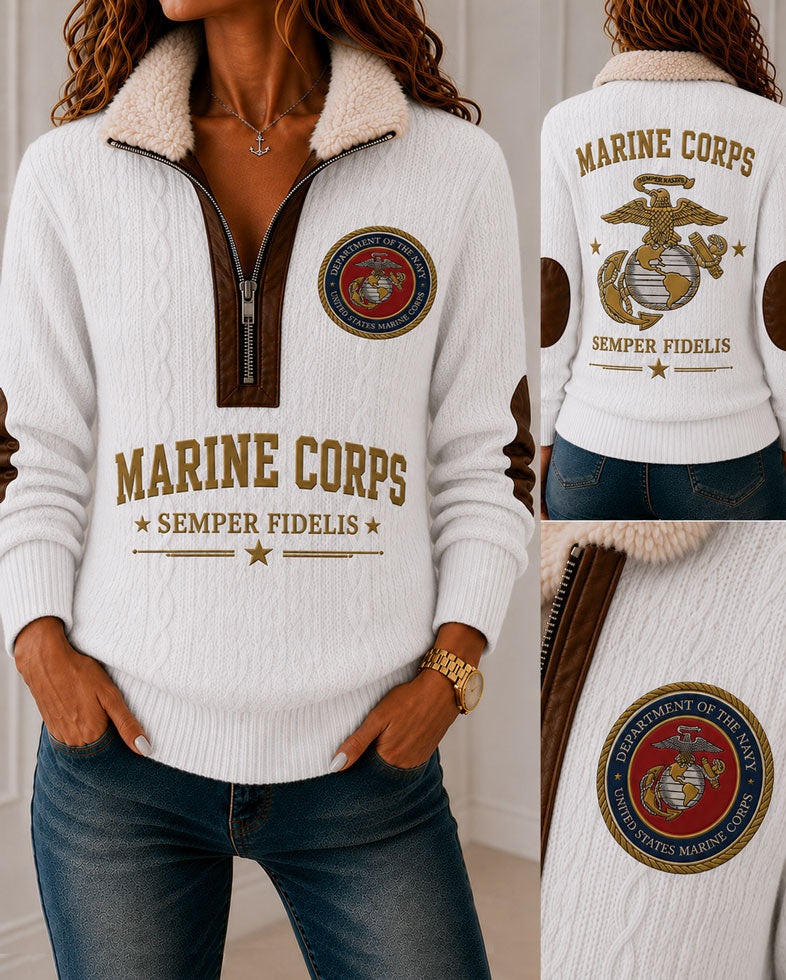 United States Marine Corps Honor Fur Collar Sweatshirt