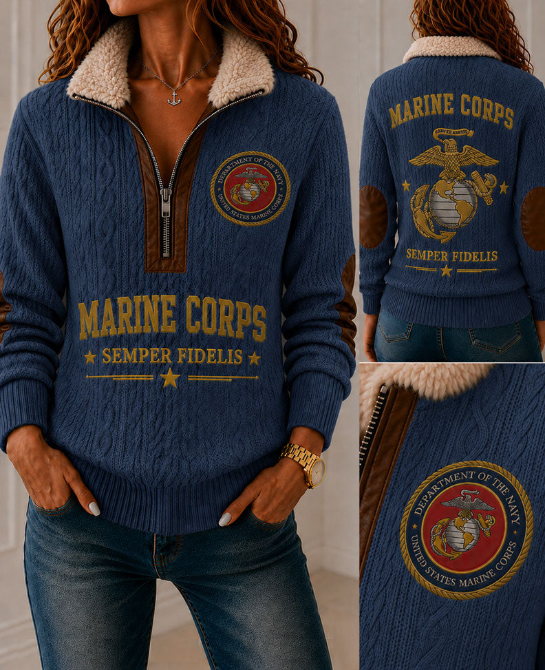 United States Marine Corps Honor Fur Collar Sweatshirt