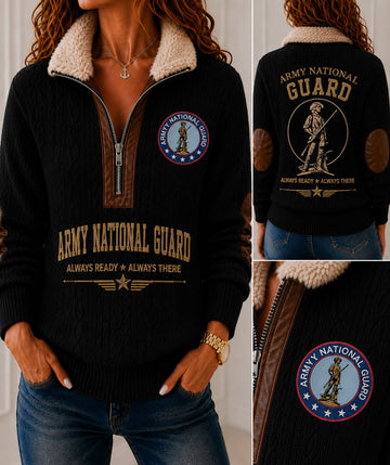 Army National Guard Honor Fur Collar Sweatshirt