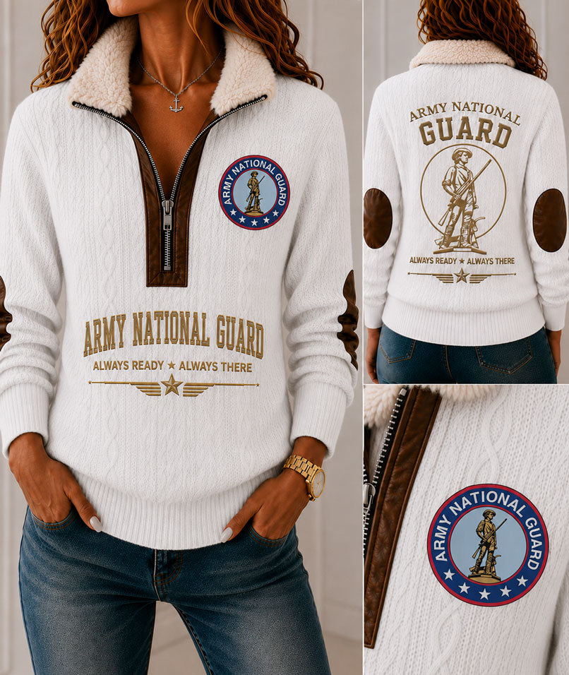Army National Guard Honor Fur Collar Sweatshirt