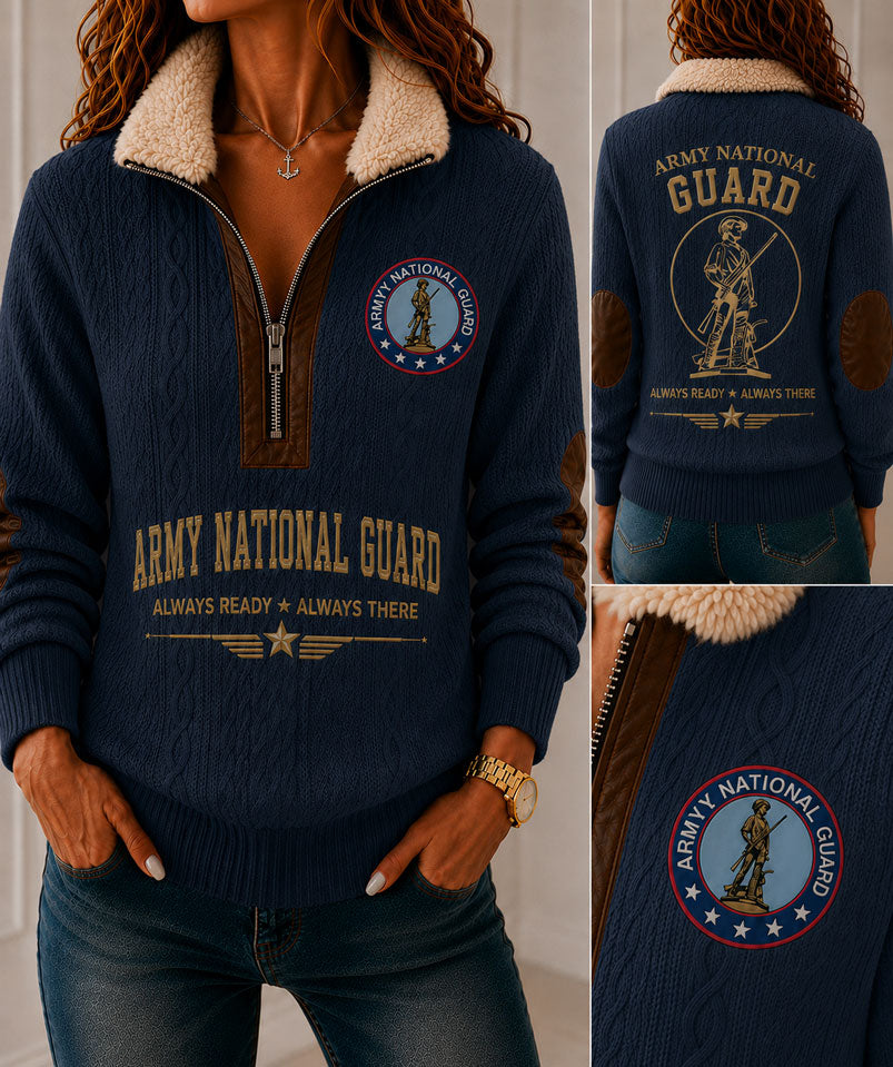 Army National Guard Honor Fur Collar Sweatshirt