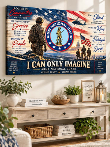 Army National Guard Patriotic Military Canvas Wall Art