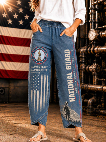 Army National Guard Graphic Wide-Leg Pants