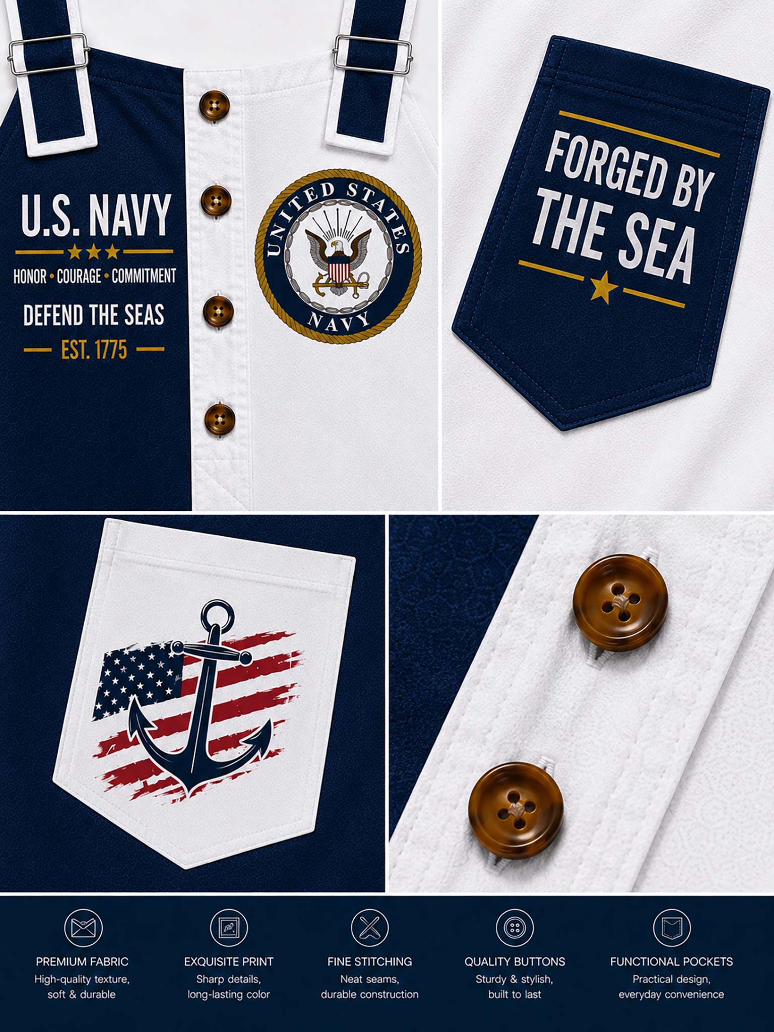 Navy and white U.S.