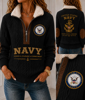 United States Navys Honor Fur Collar Sweatshirt