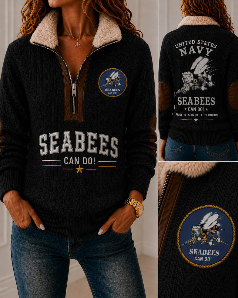 Seabees Honor Fur Collar Sweatshirt