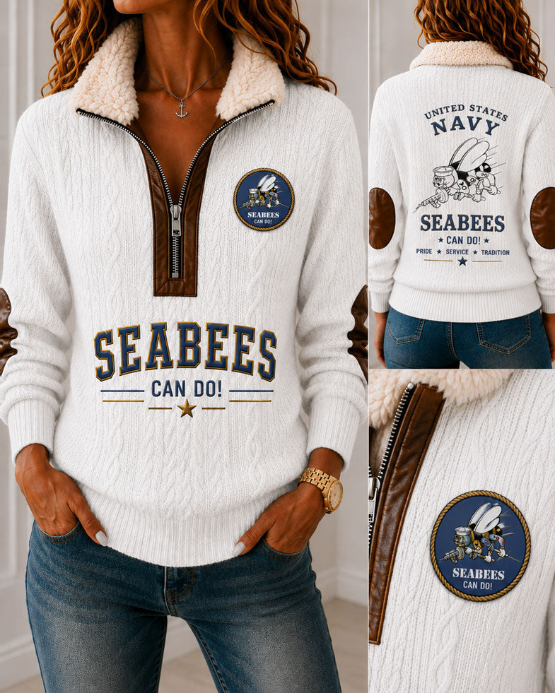 Seabees Honor Fur Collar Sweatshirt