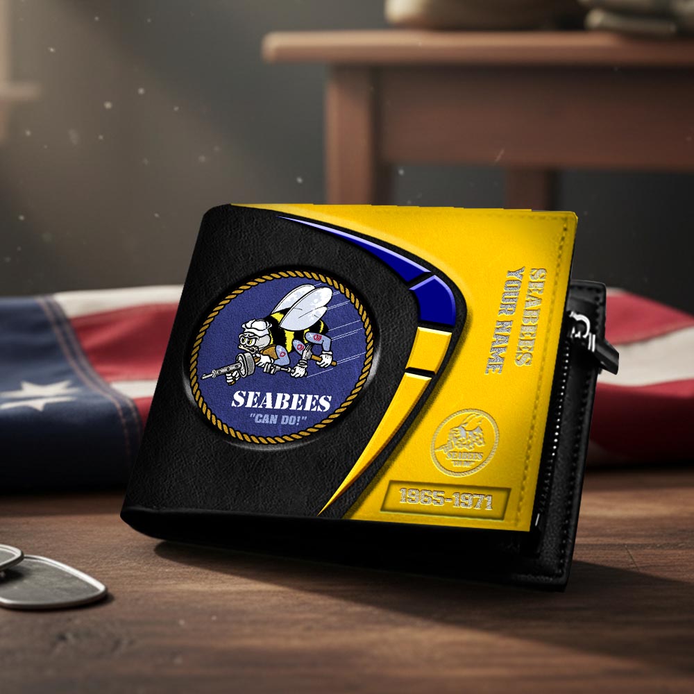 Seabees The Honor Stripe Custom Wallet
