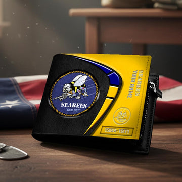 Seabees The Honor Stripe Custom Wallet