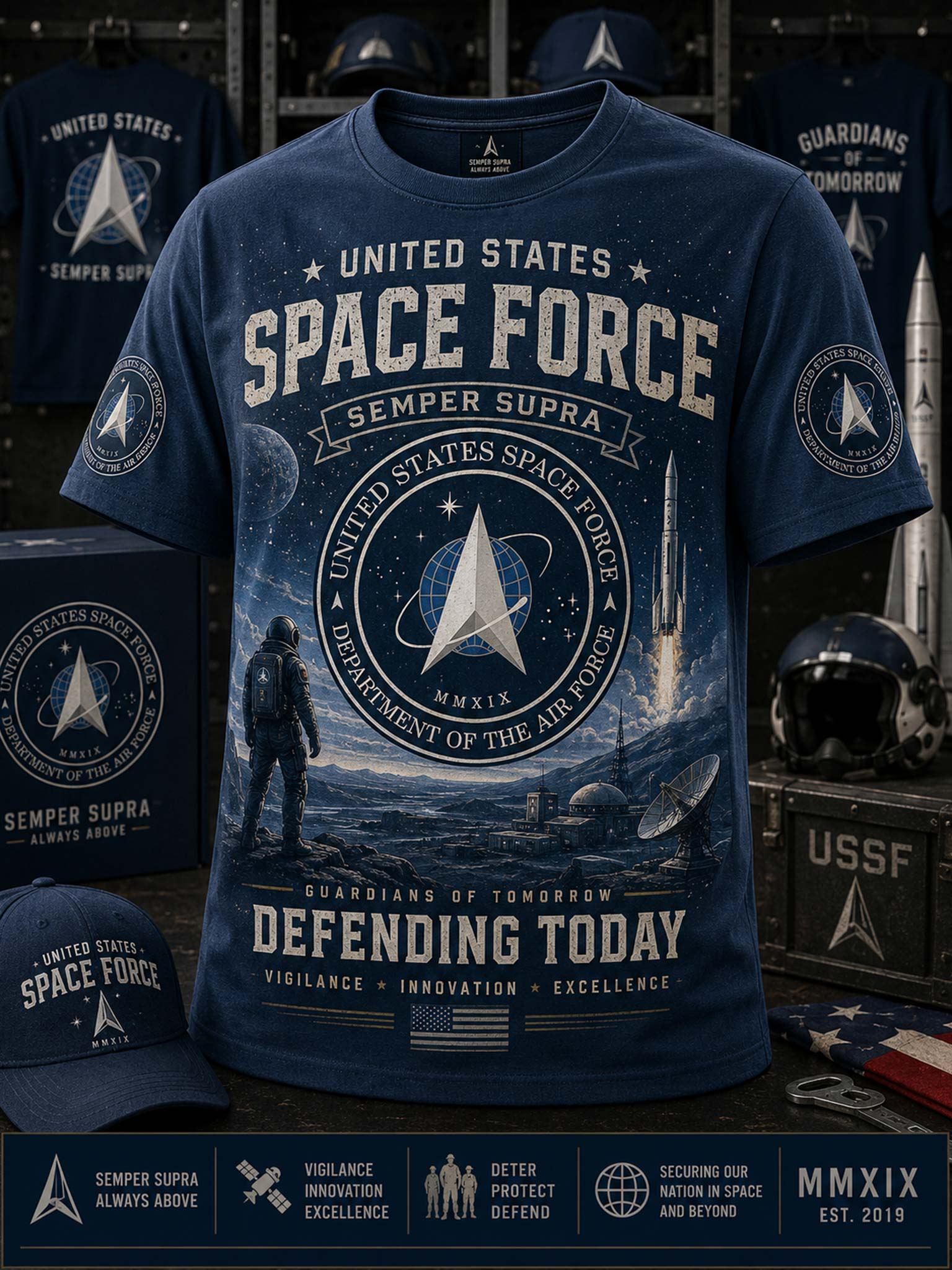 Space Force Patriot Graphic T-shirt