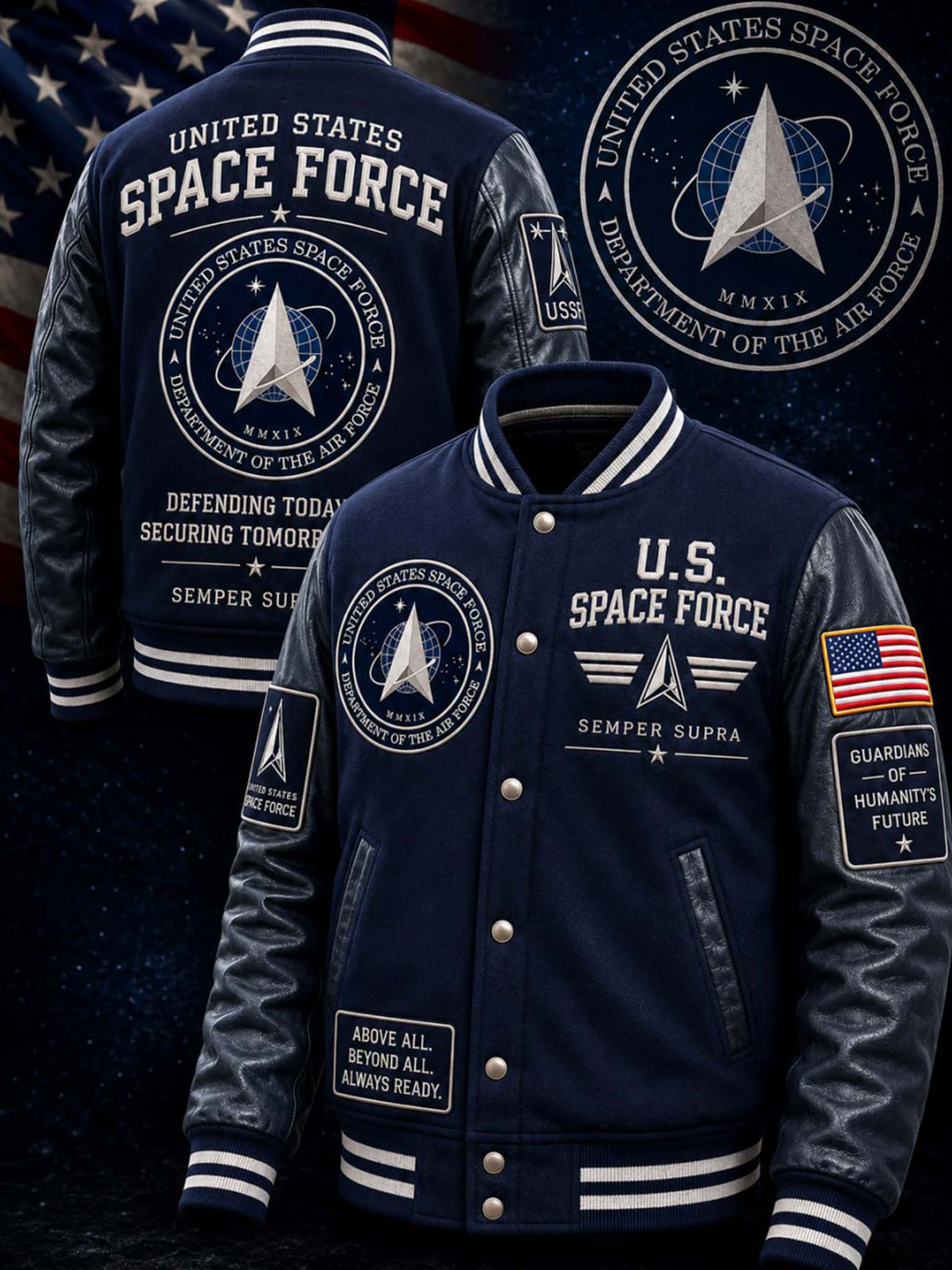 Space Force Honor Varsity Jacket