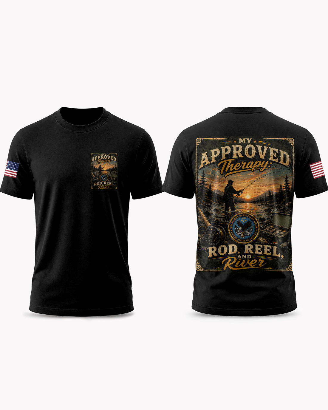 Veteran Fishing Therapy & Peace T-shirt